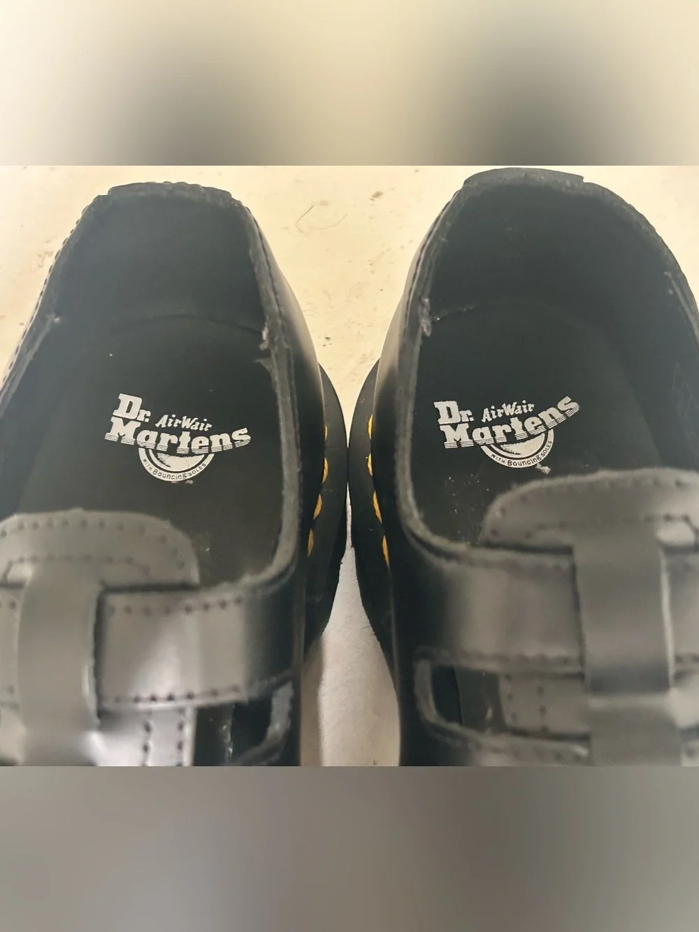 Dr. Martens plain black Mary Janes Oxfords